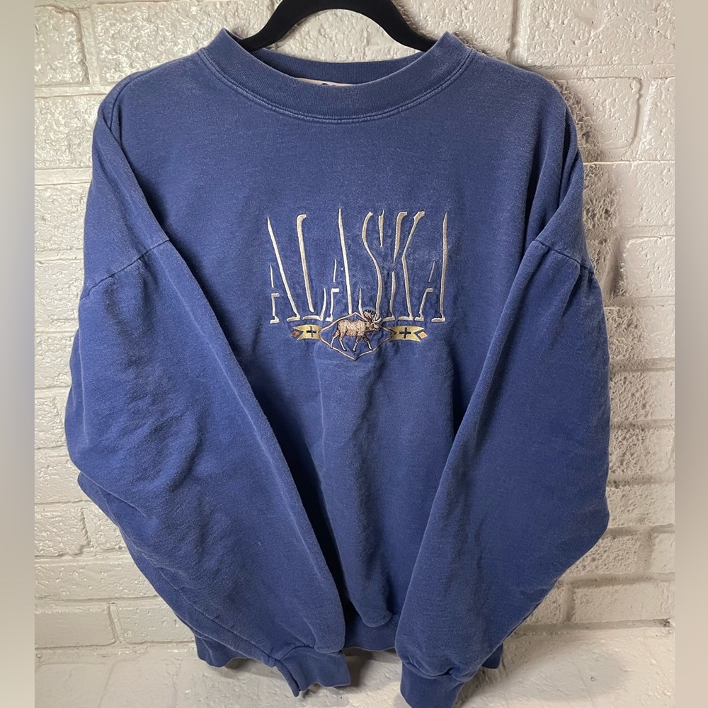 Vintage Princess Cruises Size XL Blue Long Sleeves Crew Neck Sweater